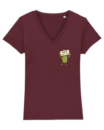NOT SHY, I JUST DON`T LIKE YOU - CACTUS lateral Burgundy