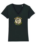 NU SUNT TIMID, CI NU TE PLAC - ZOMBIE Tricou mânecă scurtă guler V Damă Evoker