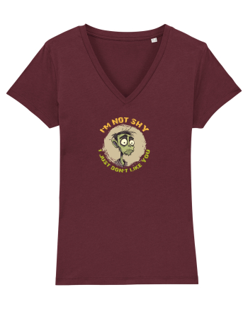 NOT SHY, I JUST DON`T LIKE YOU- ZOMBIE Burgundy