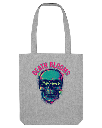 Death Blooms – Stay Wild Neon Skull Heather Grey