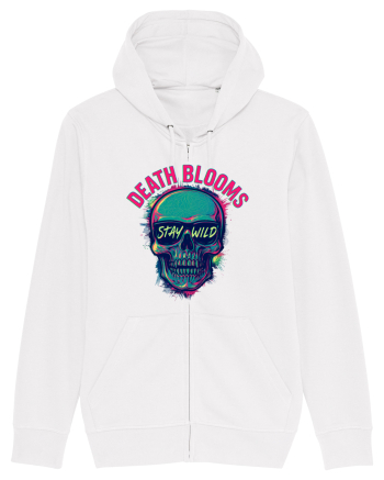 Death Blooms – Stay Wild Neon Skull White