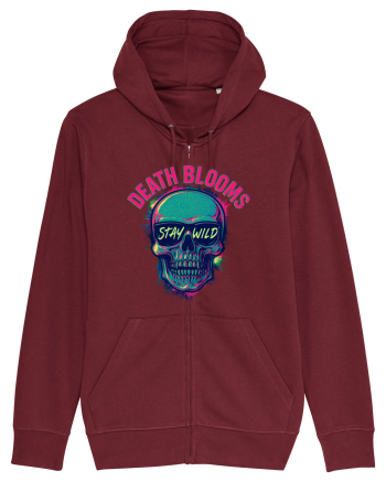 Death Blooms – Stay Wild Neon Skull Burgundy