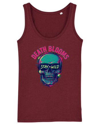 Death Blooms – Stay Wild Neon Skull Burgundy