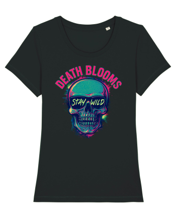 Death Blooms – Stay Wild Neon Skull Black