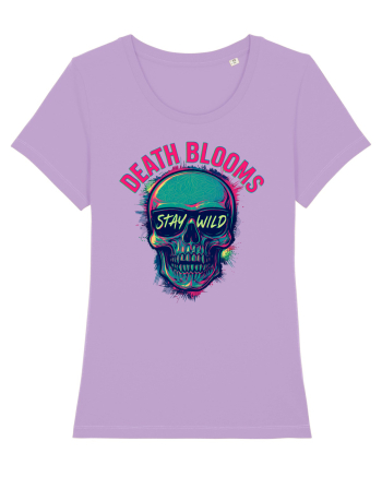 Death Blooms – Stay Wild Neon Skull Lavender Dawn