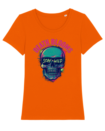 Death Blooms – Stay Wild Neon Skull Bright Orange