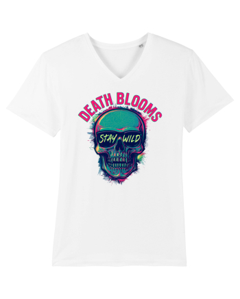 Death Blooms – Stay Wild Neon Skull White