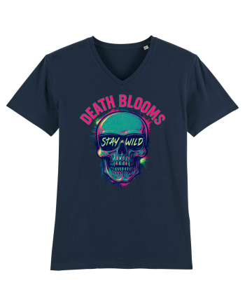 Death Blooms – Stay Wild Neon Skull French Navy