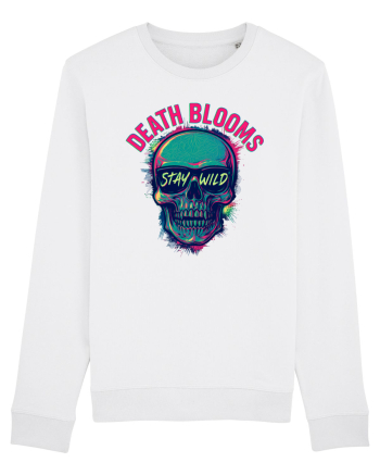 Death Blooms – Stay Wild Neon Skull White