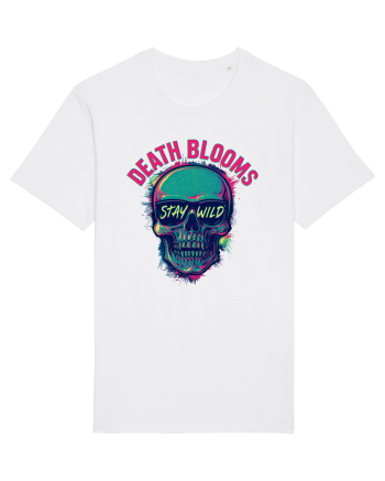 Death Blooms – Stay Wild Neon Skull White