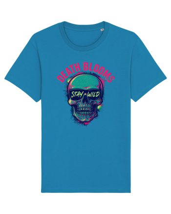 Death Blooms – Stay Wild Neon Skull Azur