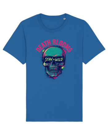 Death Blooms – Stay Wild Neon Skull Royal Blue