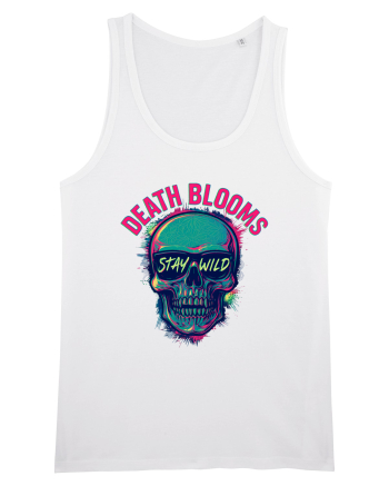 Death Blooms – Stay Wild Neon Skull White