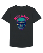 Death Blooms – Stay Wild Neon Skull Tricou mânecă scurtă guler larg Bărbat Skater