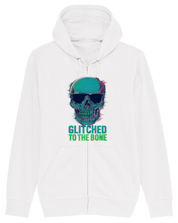 Glitched to the Bone Skull White