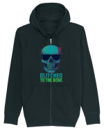Glitched to the Bone Skull Hanorac cu fermoar Unisex Connector