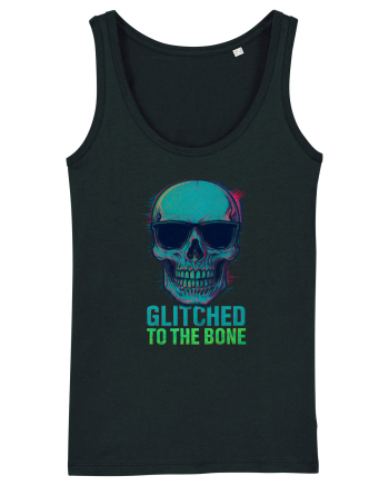 Glitched to the Bone Skull Black
