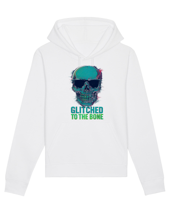 Glitched to the Bone Skull White