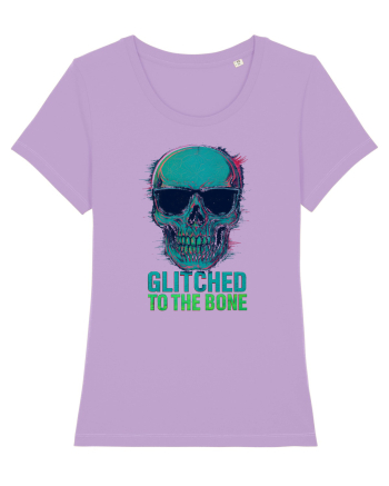 Glitched to the Bone Skull Lavender Dawn