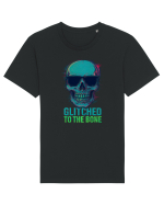 Glitched to the Bone Skull Tricou mânecă scurtă Unisex Rocker