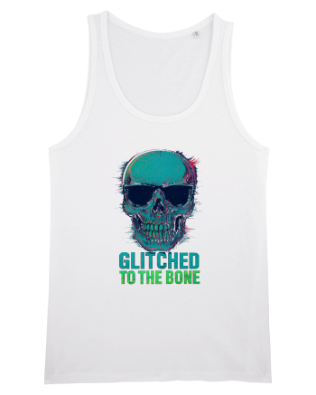 Glitched to the Bone Skull White
