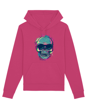 Neon Glitchy Bloom Skull | Vaporwave Trippy Techno Rave EDM Party  Raspberry