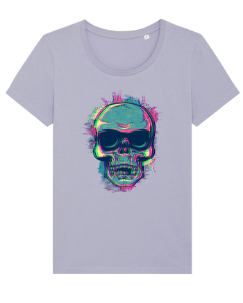 Neon Glitchy Bloom Skull | Vaporwave Trippy Techno Rave EDM Party  Lavender
