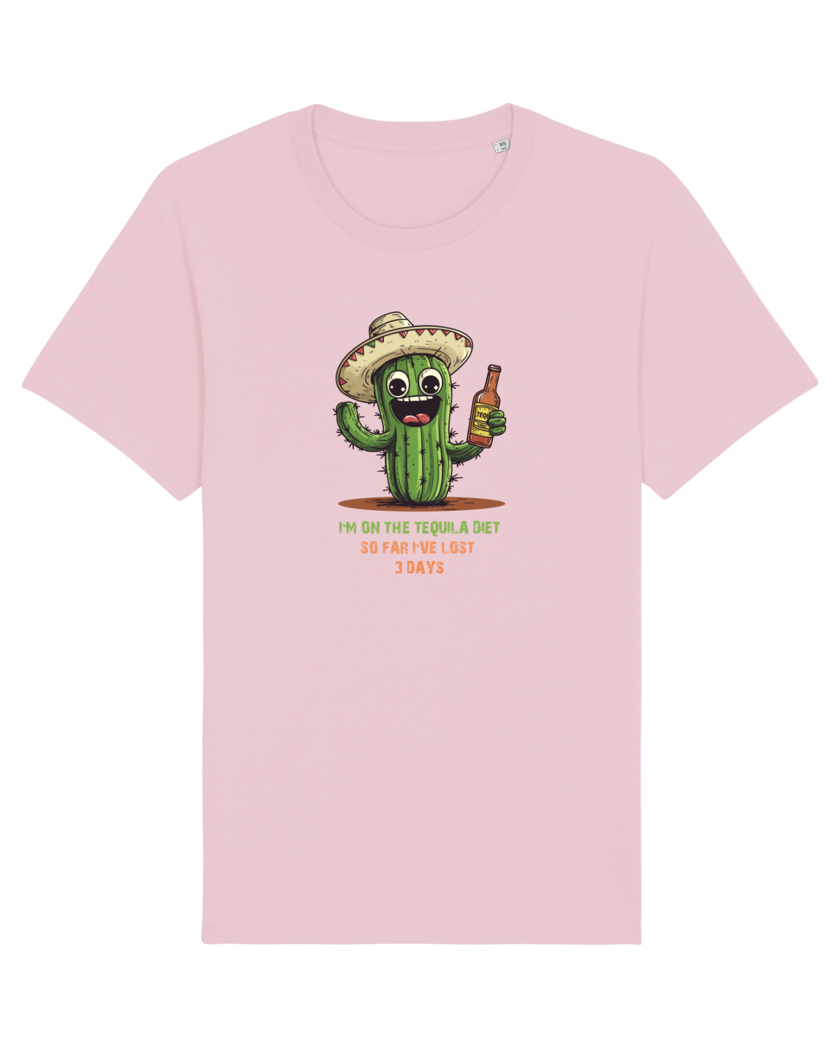 Tricou mânecă scurtă Unisex Rocker Cotton Pink