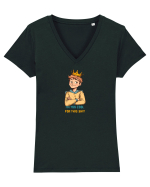 I`M TOO COOL FOR THIS SH*T - print 1 Tricou mânecă scurtă guler V Damă Evoker