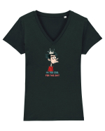 I`M TOO COOL FOR THIS SH*T - print 2 Tricou mânecă scurtă guler V Damă Evoker