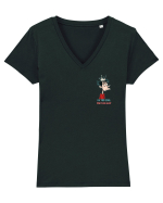 I`M TOO COOL FOR THIS SH*T - print 2 lateral Tricou mânecă scurtă guler V Damă Evoker
