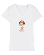 I`M TOO PRETTY FOR THIS  - PRINTESA 4 Tricou mânecă scurtă guler V Damă Evoker