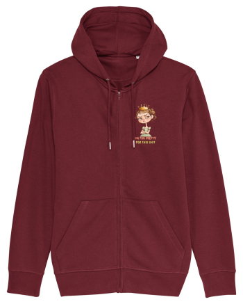 I`M TOO PRETTY FOR THIS  SH*T - PRINTESA 4 lateral Burgundy