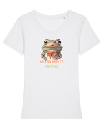 I`M TOO PRETTY FOR THIS - BROASCA Tricou mânecă scurtă guler larg fitted Damă Expresser