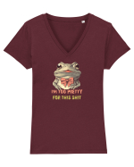 I`M TOO PRETTY FOR THIS SH*T - BROASCA Tricou mânecă scurtă guler V Damă Evoker