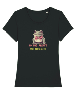 I`M TOO PRETTY FOR THIS SH*T - BROASCA 2 Tricou mânecă scurtă guler larg fitted Damă Expresser
