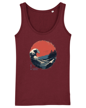 JAPONIA - THE GREAT WAVE OFF KANAGAWA  Burgundy