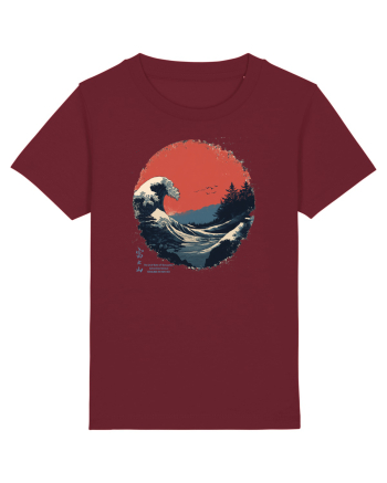 JAPONIA - THE GREAT WAVE OFF KANAGAWA  Burgundy