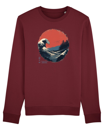 JAPONIA - THE GREAT WAVE OFF KANAGAWA  Burgundy