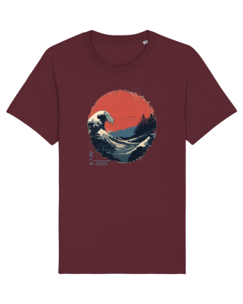 JAPONIA - THE GREAT WAVE OFF KANAGAWA  Burgundy