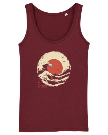 JAPONIA - THE GREAT WAVE OFF KANAGAWA 2  Burgundy