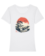 JAPONIA - NATURA (Shizen) Tricou mânecă scurtă guler larg fitted Damă Expresser
