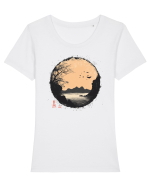 JAPONIA - NATURA (Shizen) 2 Tricou mânecă scurtă guler larg fitted Damă Expresser