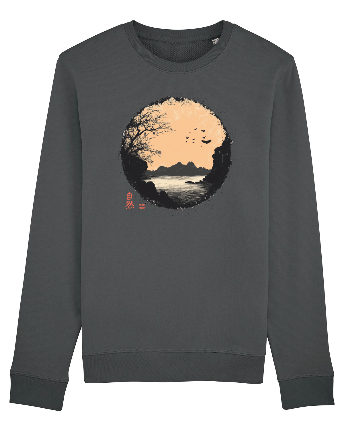 Bluză mânecă lungă Unisex Rise Anthracite