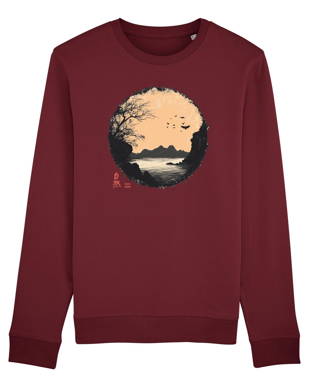 Bluză mânecă lungă Unisex Rise Burgundy