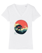 JAPONIA - NATURA (Shizen) 3 Tricou mânecă scurtă guler V Damă Evoker