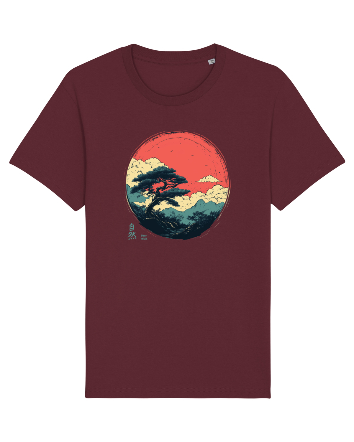 Tricou mânecă scurtă Unisex Rocker Burgundy