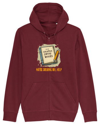 MAYBE SWEARING WILL HELP - O INJURATURA AJUTA 3 Burgundy