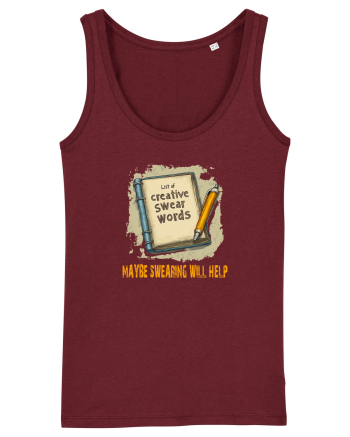 MAYBE SWEARING WILL HELP - O INJURATURA AJUTA 3 Burgundy