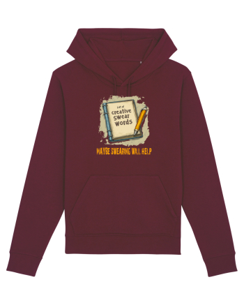 MAYBE SWEARING WILL HELP - O INJURATURA AJUTA 3 Burgundy